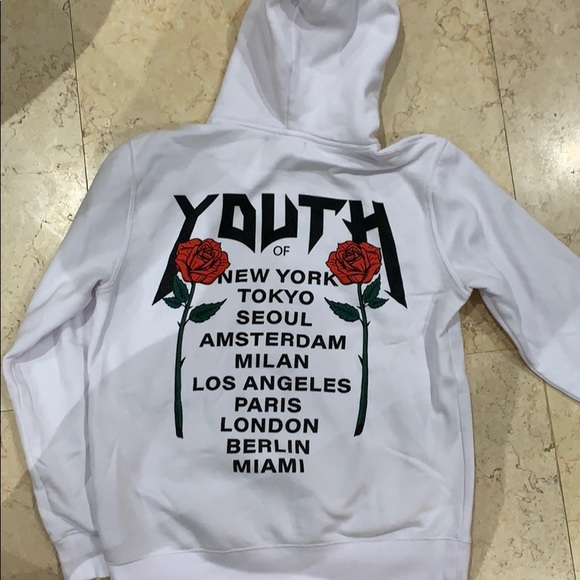 Forever 21 Mens White Pullover Hoodi - Picture 4 of 4